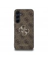 Guess 4G Big Metal Logo case for Samsung Galaxy A35 - brown
