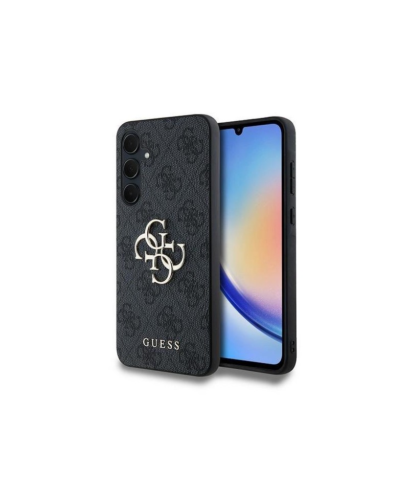 Guess 4G Big Metal Logo case for Samsung Galaxy A35 - black