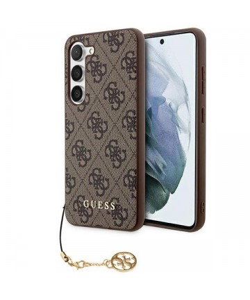 Guess 4G Charms Collection case for Samsung Galaxy A35 - brown