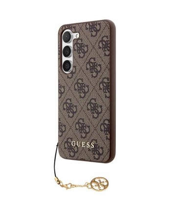 Guess 4G Charms Collection case for Samsung Galaxy A35 - brown