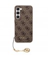 Guess 4G Charms Collection case for Samsung Galaxy A35 - brown