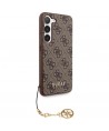 Guess 4G Charms Collection case for Samsung Galaxy A35 - brown