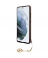 Guess 4G Charms Collection case for Samsung Galaxy A35 - brown