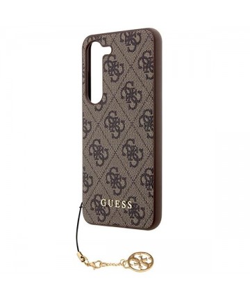 Guess 4G Charms Collection case for Samsung Galaxy A35 - brown