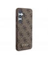 Guess 4G Metal Gold Logo case for Samsung Galaxy A35 - brown