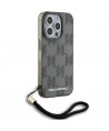 Karl Lagerfeld IML Mono KL Pattern & Cord case for iPhone 15 Pro - black