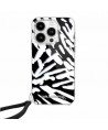 Karl Lagerfeld IML Zebra Pattern & Cord case for iPhone 15 Pro - black