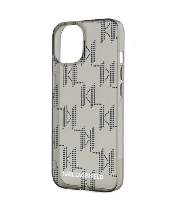 Karl Lagerfeld IML Mono KL Pattern & Cord case for iPhone 15 / 14 / 13 - black