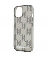 Karl Lagerfeld IML Mono KL Pattern & Cord case for iPhone 15 / 14 / 13 - black