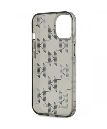 Karl Lagerfeld IML Mono KL Pattern & Cord case for iPhone 15 / 14 / 13 - black