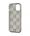 Karl Lagerfeld IML Mono KL Pattern & Cord case for iPhone 15 / 14 / 13 - black