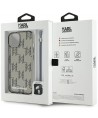 Karl Lagerfeld IML Mono KL Pattern & Cord case for iPhone 15 / 14 / 13 - black