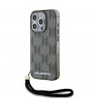 Karl Lagerfeld IML Mono KL Pattern & Cord case for iPhone 15 Pro Max - black