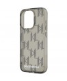 Karl Lagerfeld IML Mono KL Pattern & Cord case for iPhone 15 Pro Max - black
