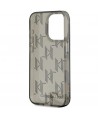 Karl Lagerfeld IML Mono KL Pattern & Cord case for iPhone 15 Pro Max - black