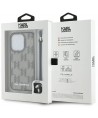Karl Lagerfeld IML Mono KL Pattern & Cord case for iPhone 15 Pro Max - black