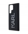 Karl Lagerfeld 3D Rubber Glitter Logo case for Samsung Galaxy S24 Ultra - black