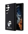 Karl Lagerfeld Silicone Karl&Choupette Metal Pin case for Samsung Galaxy S24 Ultra - black
