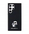 Karl Lagerfeld Silicone Karl&Choupette Metal Pin case for Samsung Galaxy S24 Ultra - black