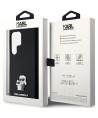 Karl Lagerfeld Silicone Karl&Choupette Metal Pin case for Samsung Galaxy S24 Ultra - black