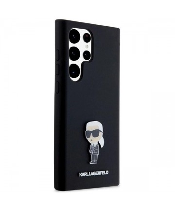 Karl Lagerfeld Silicone Ikonik Metal Pin case for Samsung Galaxy S24 Ultra - black