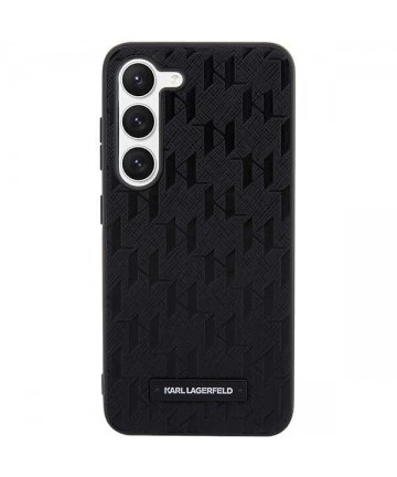 Karl Lagerfeld Saffiano Mono Metal Logo case for Samsung Galaxy S24+ - black