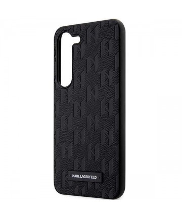 Karl Lagerfeld Saffiano Mono Metal Logo case for Samsung Galaxy S24+ - black