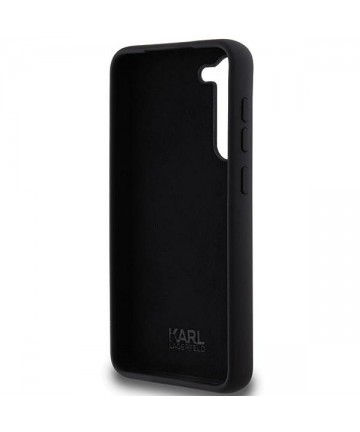 Karl Lagerfeld Silicone Choupette Metal Pin case for Samsung Galaxy S24+ - black