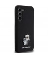 Karl Lagerfeld Silicone Karl&Choupette Metal Pin case for Samsung Galaxy S24+ - black