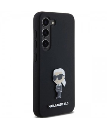 Karl Lagerfeld Silicone Ikonik Metal Pin case for Samsung Galaxy S24+ - black