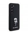 Karl Lagerfeld Silicone Ikonik Metal Pin case for Samsung Galaxy S24+ - black