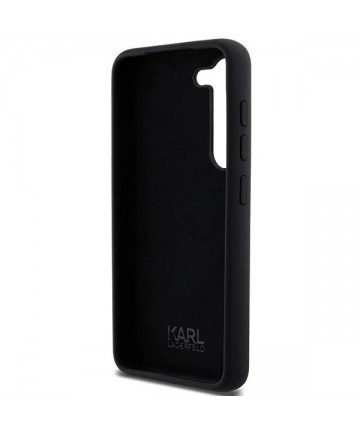 Karl Lagerfeld Silicone Ikonik Metal Pin case for Samsung Galaxy S24+ - black