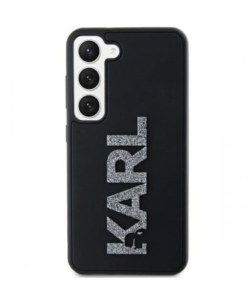 Karl Lagerfeld 3D Rubber Glitter Logo case for Samsung Galaxy S24 - black