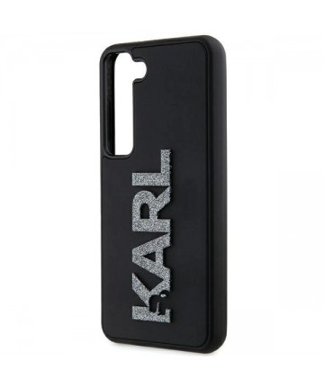 Karl Lagerfeld 3D Rubber Glitter Logo case for Samsung Galaxy S24 - black
