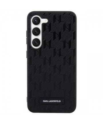 Karl Lagerfeld Saffiano Mono Metal Logo case for Samsung Galaxy S24 - black