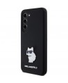 Karl Lagerfeld Silicone Choupette Metal Pin case for Samsung Galaxy S24 - black