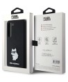 Karl Lagerfeld Silicone Choupette Metal Pin case for Samsung Galaxy S24 - black