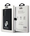 Karl Lagerfeld Silicone Karl&Choupette Metal Pin case for Samsung Galaxy S24 - black