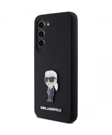 Karl Lagerfeld Silicone Ikonik Metal Pin case for Samsung Galaxy S24 - black