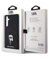Karl Lagerfeld Fixed Glitter Ikonik Logo Metal Pin case for Samsung Galaxy A35 - black