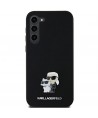Karl Lagerfeld Silicone Karl&Choupette Metal Pin case for Samsung Galaxy A35 - black