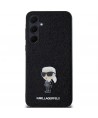 Karl Lagerfeld Fixed Glitter Ikonik Logo Metal Pin case for Samsung Galaxy A55 - black