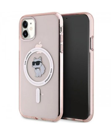 Karl Lagerfeld IML Choupette MagSafe case for iPhone 11 / Xr - pink