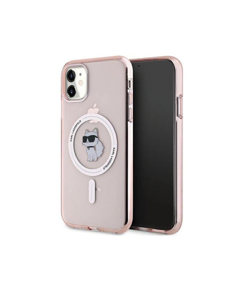 Karl Lagerfeld IML Choupette MagSafe case for iPhone 11 / Xr - pink