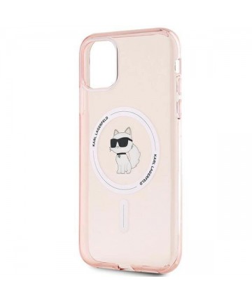 Karl Lagerfeld IML Choupette MagSafe case for iPhone 11 / Xr - pink