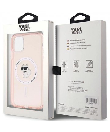 Karl Lagerfeld IML Choupette MagSafe case for iPhone 11 / Xr - pink