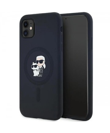Karl Lagerfeld Silicone Karl&Choupette MagSafe case for iPhone 11 / Xr - black