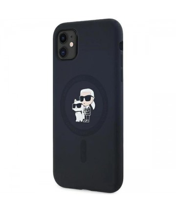 Karl Lagerfeld Silicone Karl&Choupette MagSafe case for iPhone 11 / Xr - black
