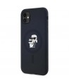 Karl Lagerfeld Silicone Karl&Choupette MagSafe case for iPhone 11 / Xr - black