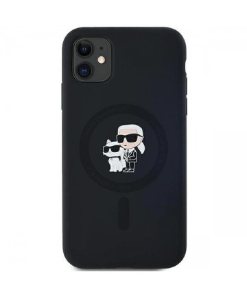 Karl Lagerfeld Silicone Karl&Choupette MagSafe case for iPhone 11 / Xr - black